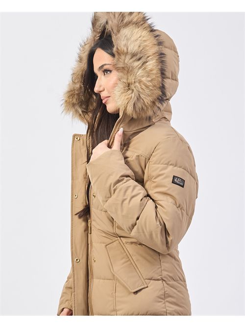 Yes Zee long quilted jacket with hood YES ZEE | O004-NT000203